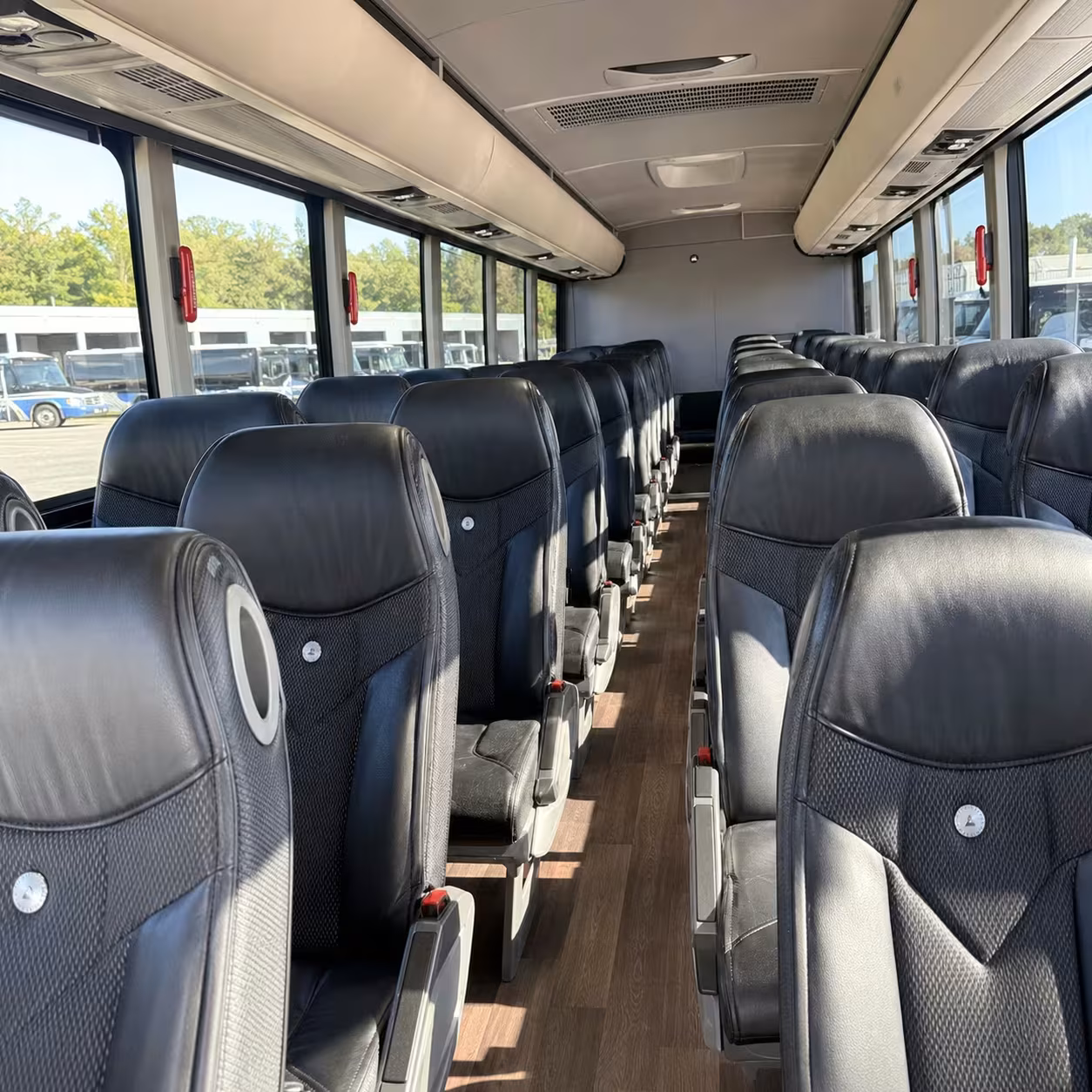 56 passenger charter bus interior