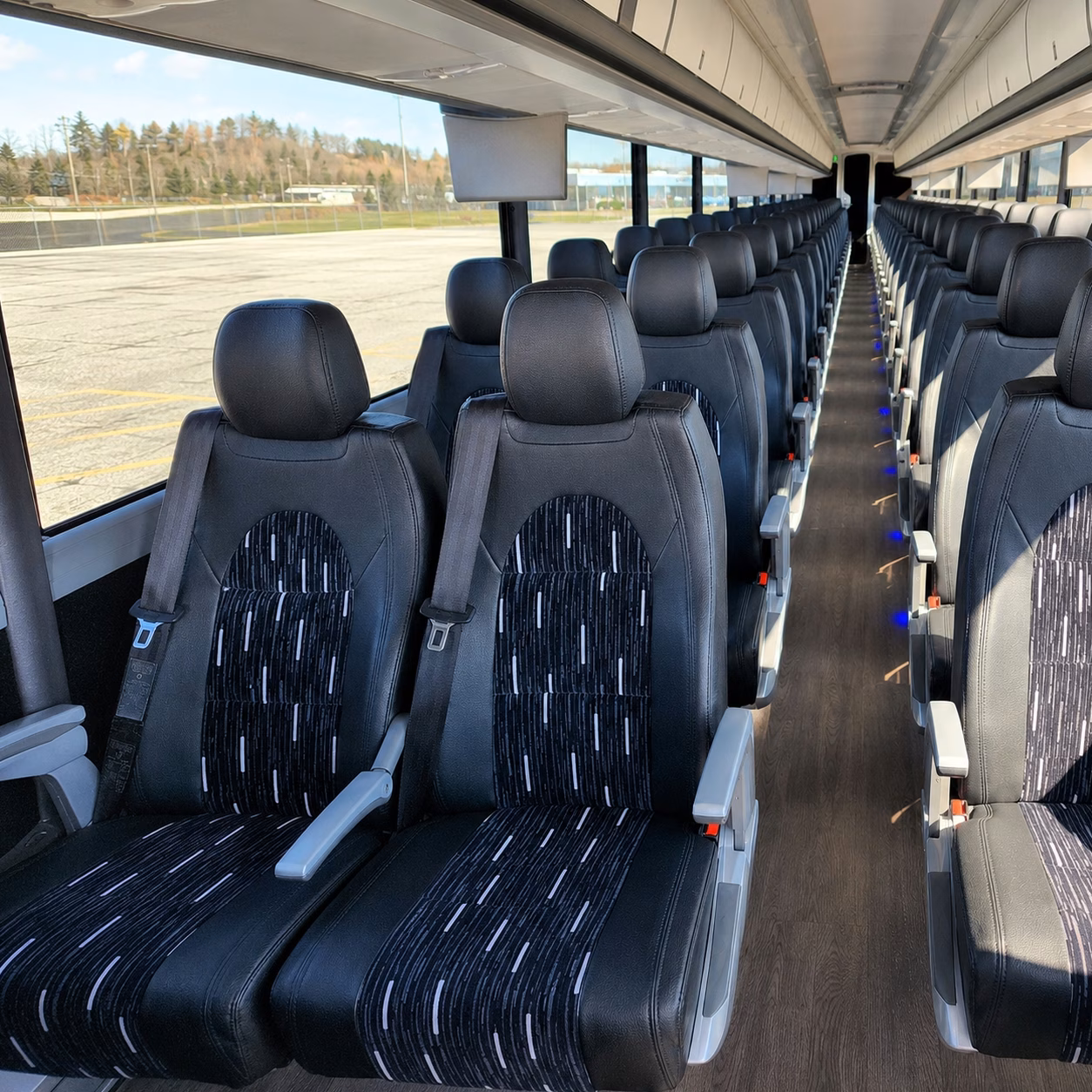 conroe charter bus rental inside