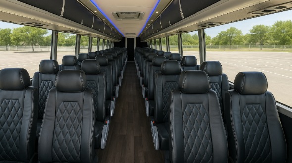 54 passenger charter bus interior conroe