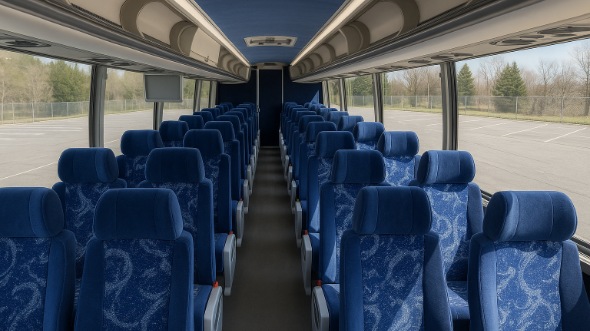56 passenger charter bus interior conroe