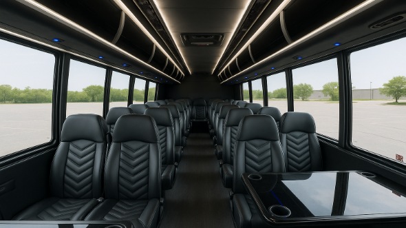 conroe 28 passenger minibus inside