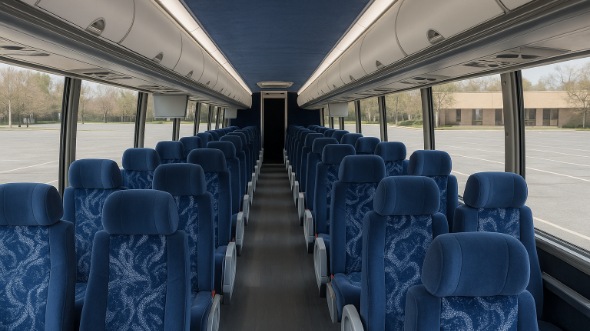 conroe 50 passenger charter bus interior
