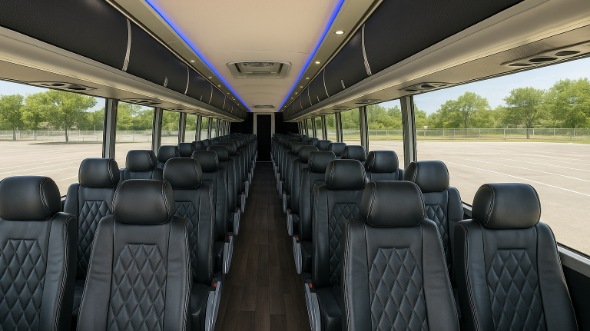 conroe 50 passenger charter bus rental
