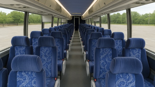 conroe 54 passenger charter bus rental