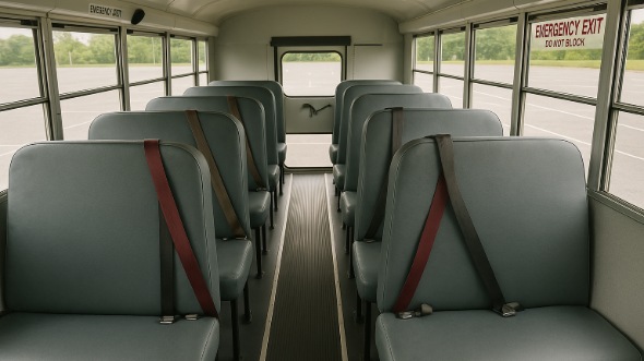 school bus rental interior conroe